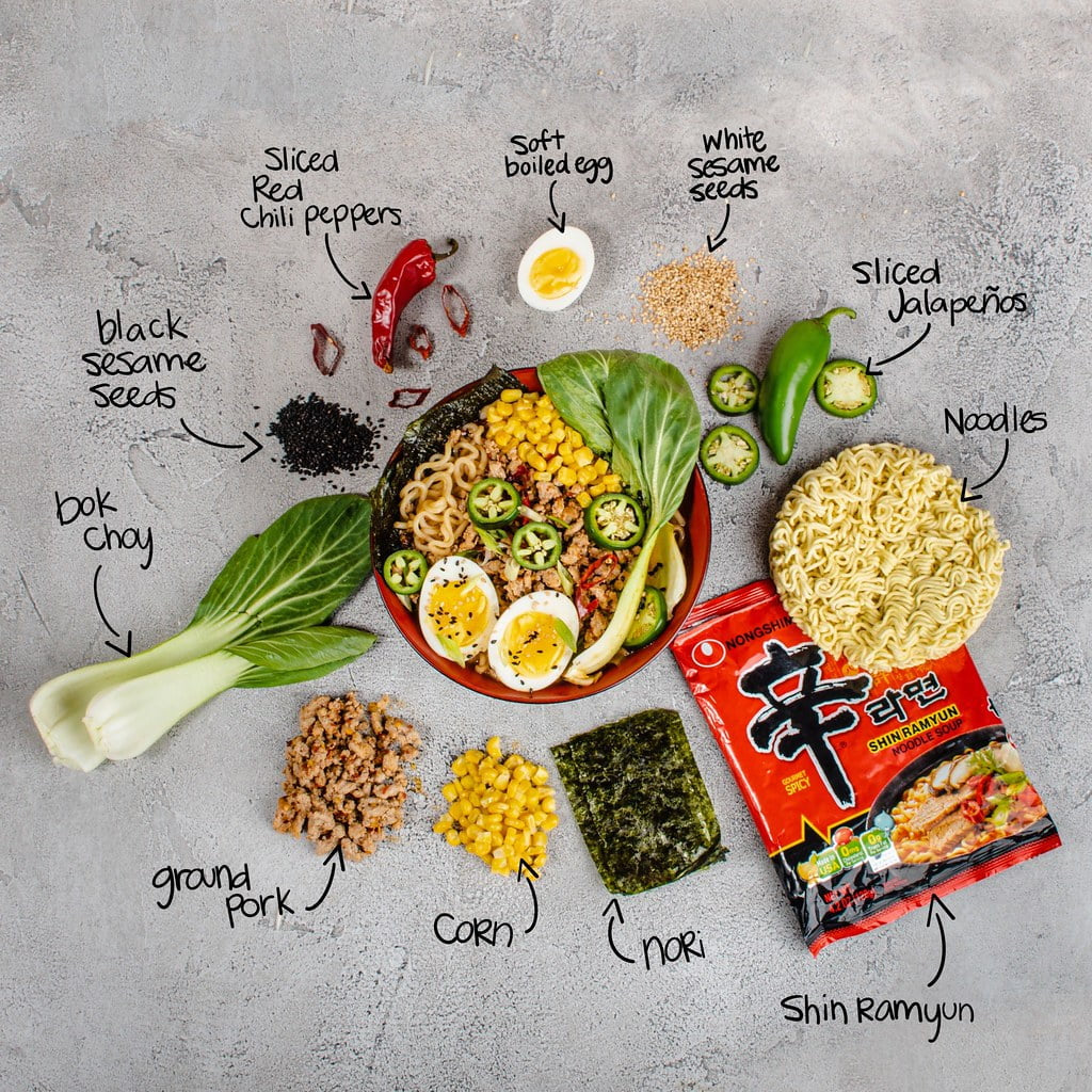 Shin Ramyun Spicy Beef Ramen Noodle Soup Bowl, 3.03Oz X 12 Count, Shelf-Stable