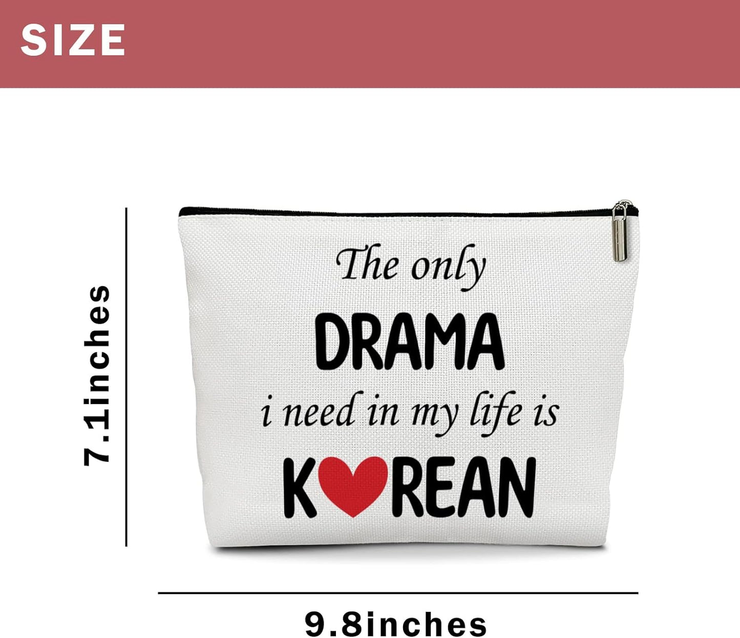 Korean Drama Makeup Bag, Korean Drama Fans Gifts for Women, Birthday Cosmetic Bag for Zipper