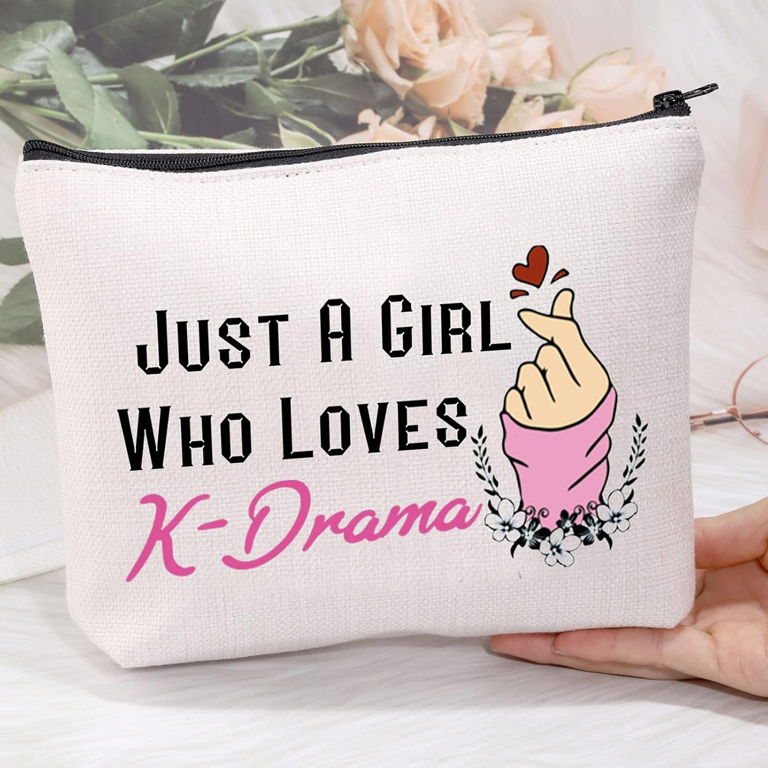 K-Drama Makeup Bag Perfect Gift for K-Drama Lovers & Travelers