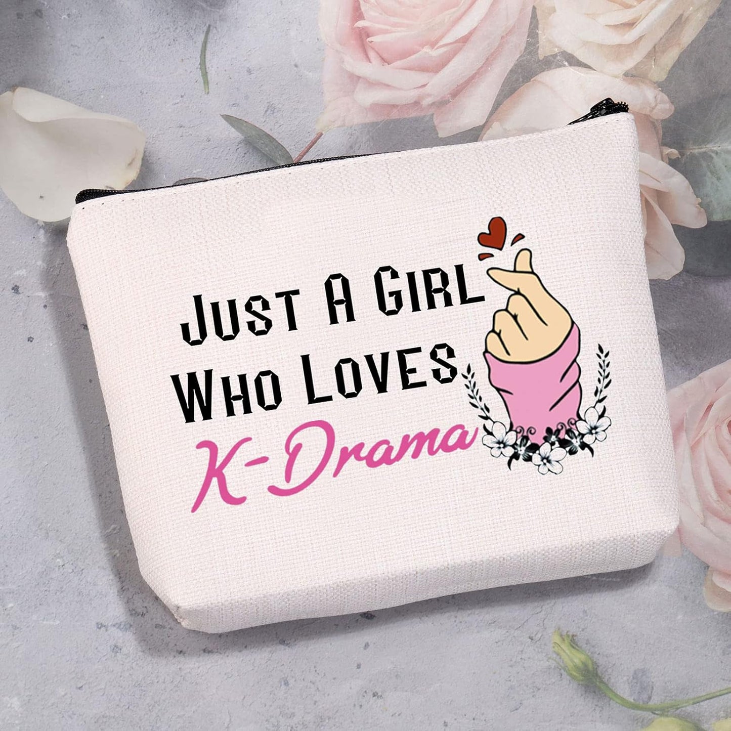 K-Drama Makeup Bag Perfect Gift for K-Drama Lovers & Travelers