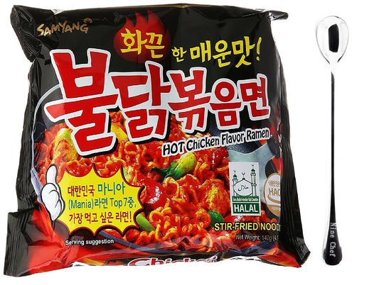 Samyang Spicy Chicken Ramen 40 Pack Bulk Case Korean Fire Noodles Hot Spicy Instant Ramen