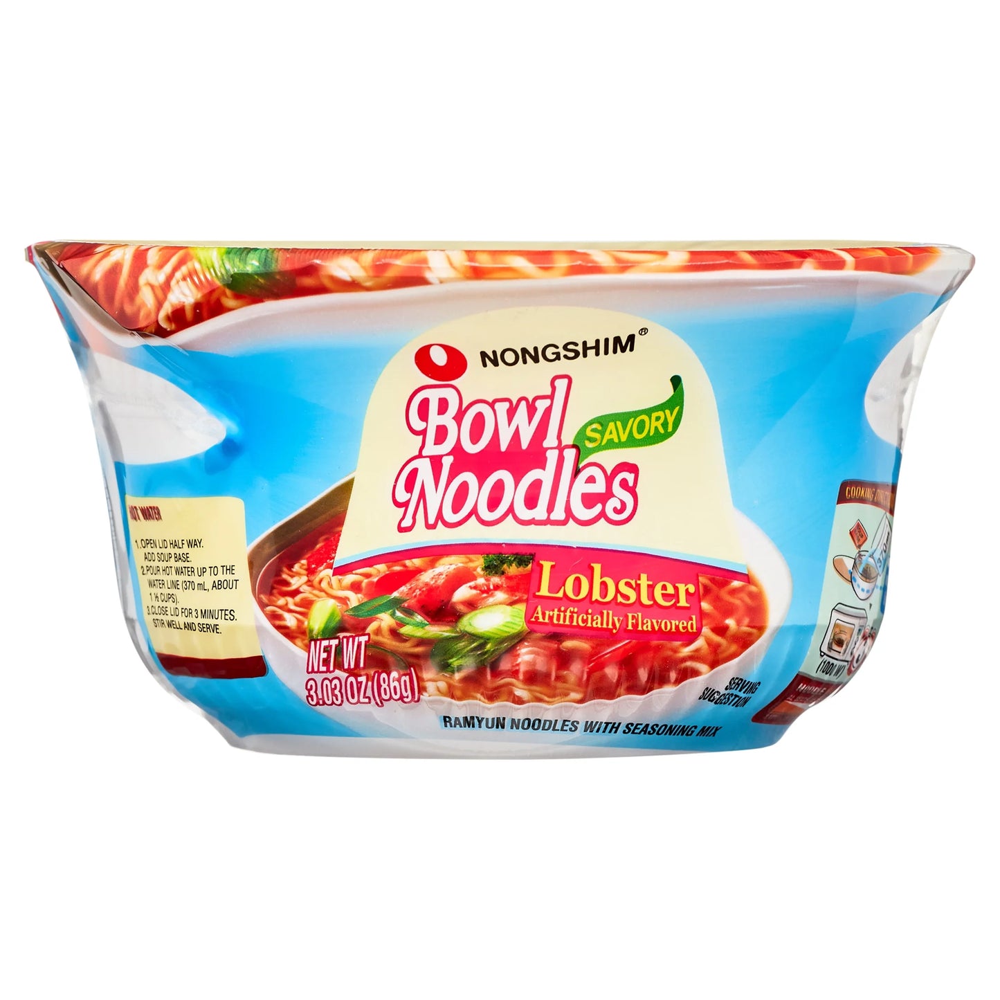 Savory Lobster Ramyun Ramen Noodle Soup Bowl, 3.03 oz, Pack of 12