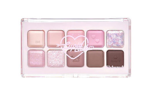 Mood Keyboard Eyeshadow Palette | Soft Neutral Ash Color, Long-Wearing, Glitter, Clear Watercolor | Palette with Easy Color Matching for All | K-Beauty (04#Cool Membership)