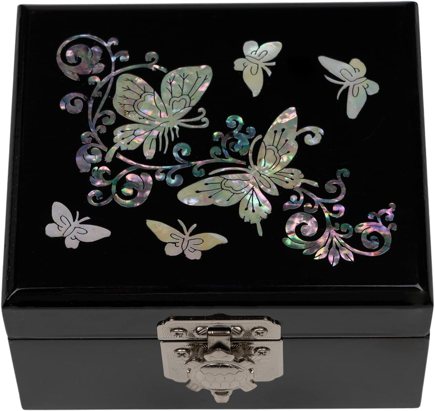 Mother of Pearl Butterfly Small Jewelry Box - Handmade Korean Art | Gifts for Her | Perfect for Women, Mom, Wife, Girlfriend, Best Friend, BFF